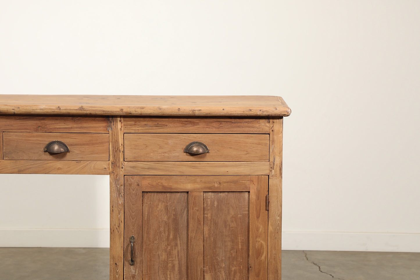 Vintage Open Shelf Teak Console