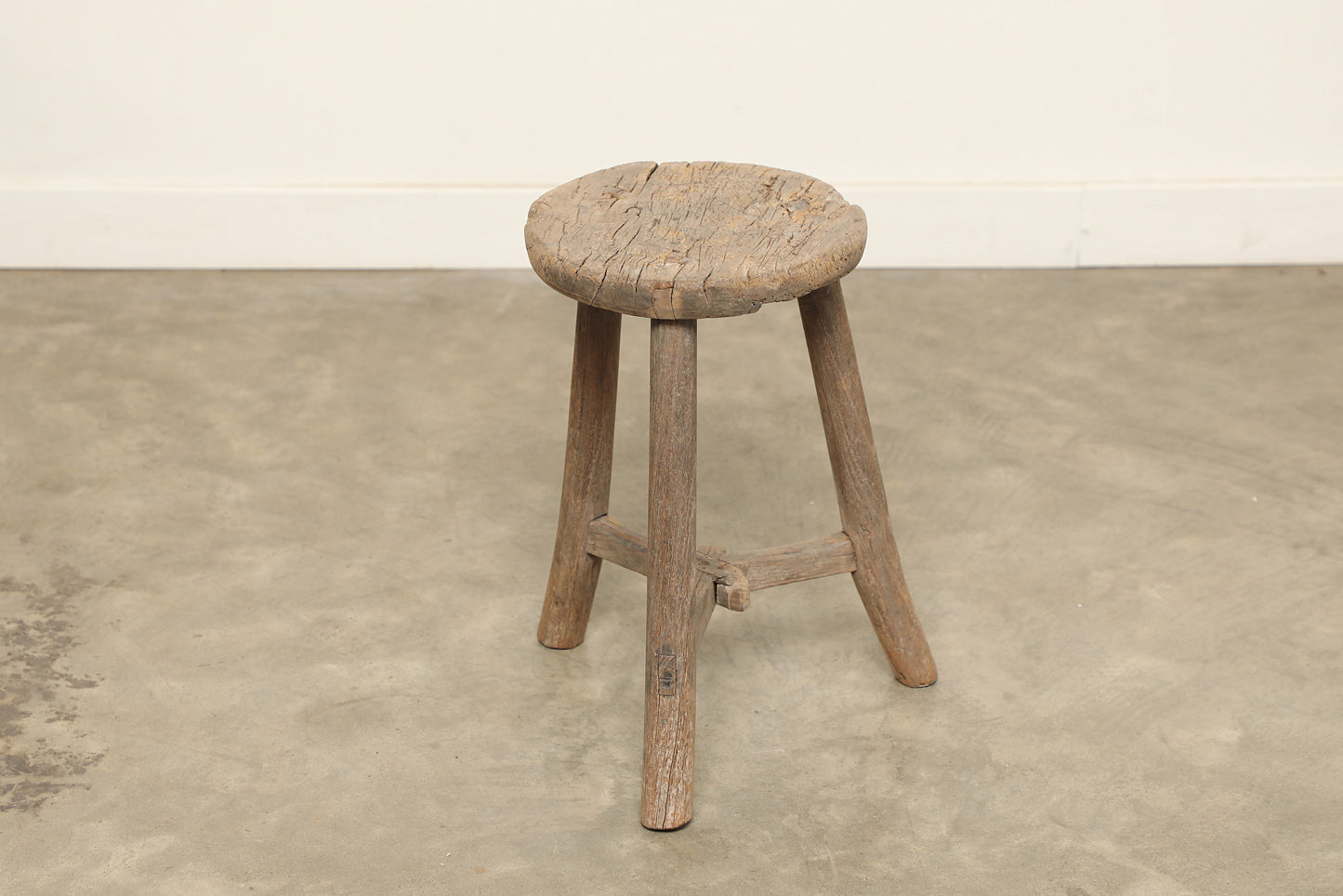 Vintage Elm Stool AC.036 - Circa 1945