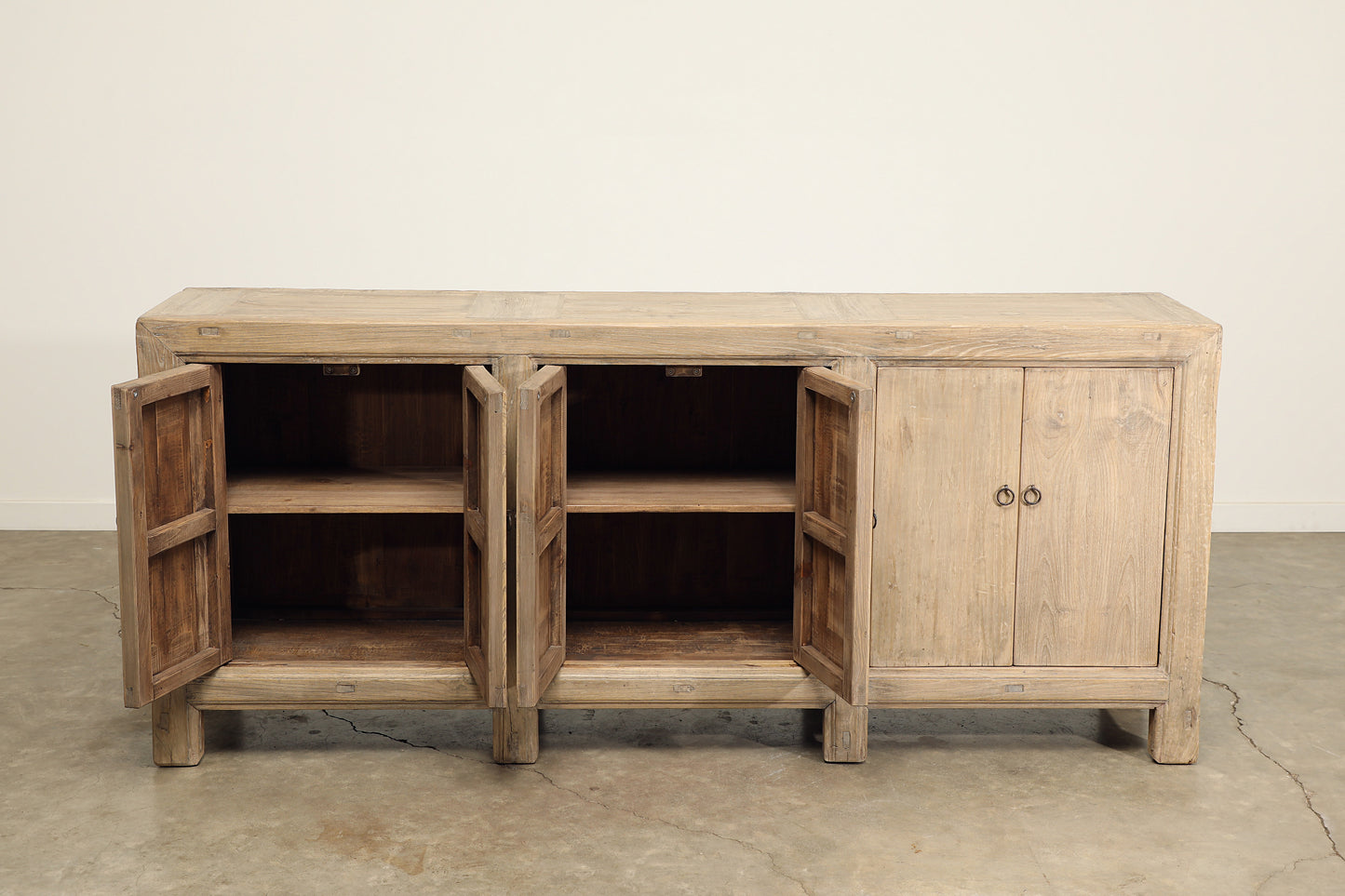 Vintage 6 Door Elm Sideboard - Circa 1945