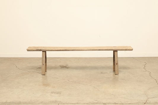 (GAZ021) Vintage Poplar Bench - Circa 1945 (79x11x20)