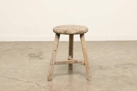 Vintage Elm Stool AC.029 - Circa 1945