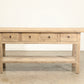 Vintage 4 Drawer Elm Console - Circa 1945