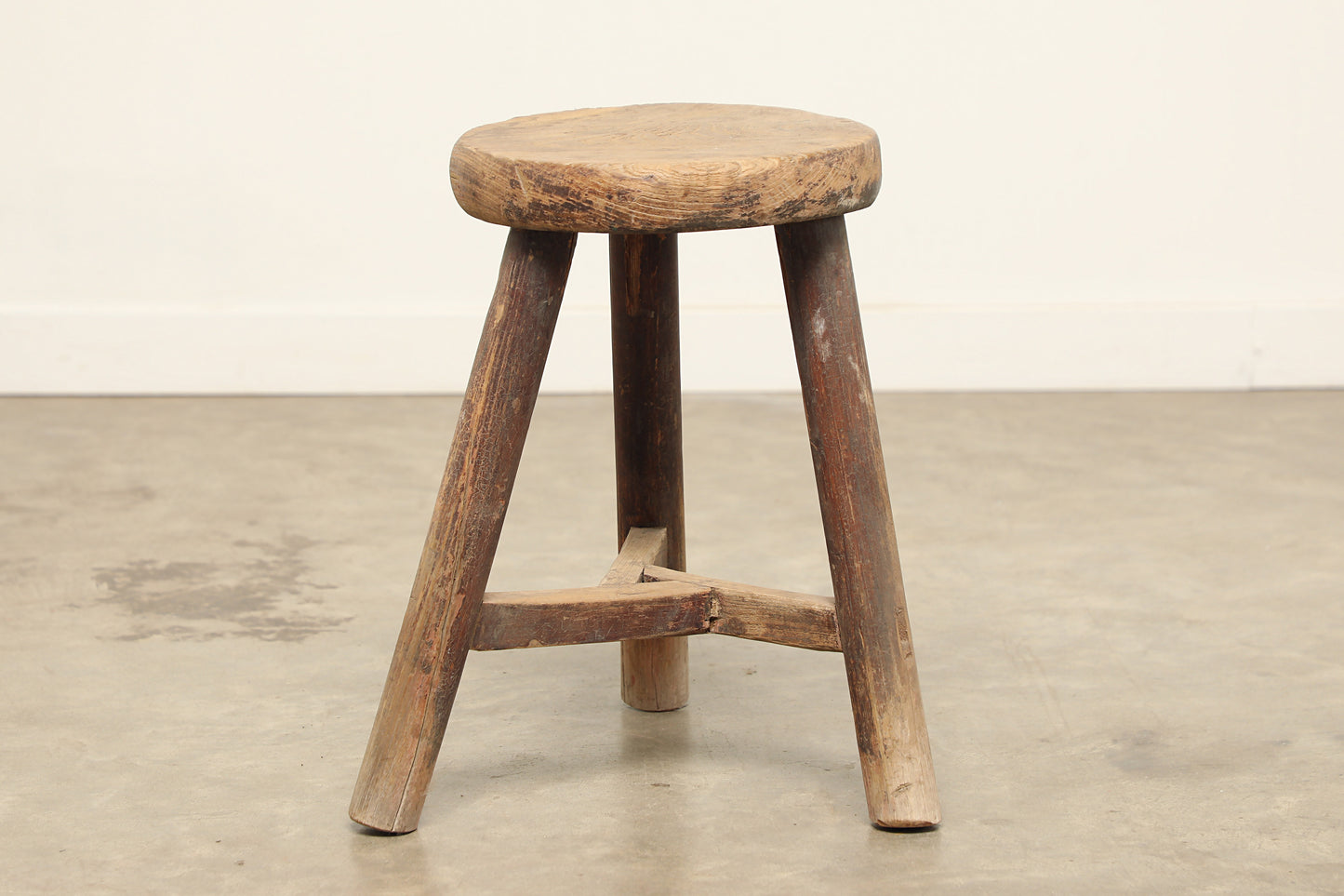 Vintage Elm Stool AC.006 - Circa 1945