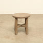 (GAZ092) Vintage Elm Side Table - Circa 1945 (17x17x17)