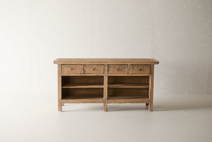 Vintage Open Shelf Elm Sideboard AE.143 - Circa 1875