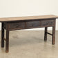 Vintage 3 Drawer Elm Console - Circa 1945