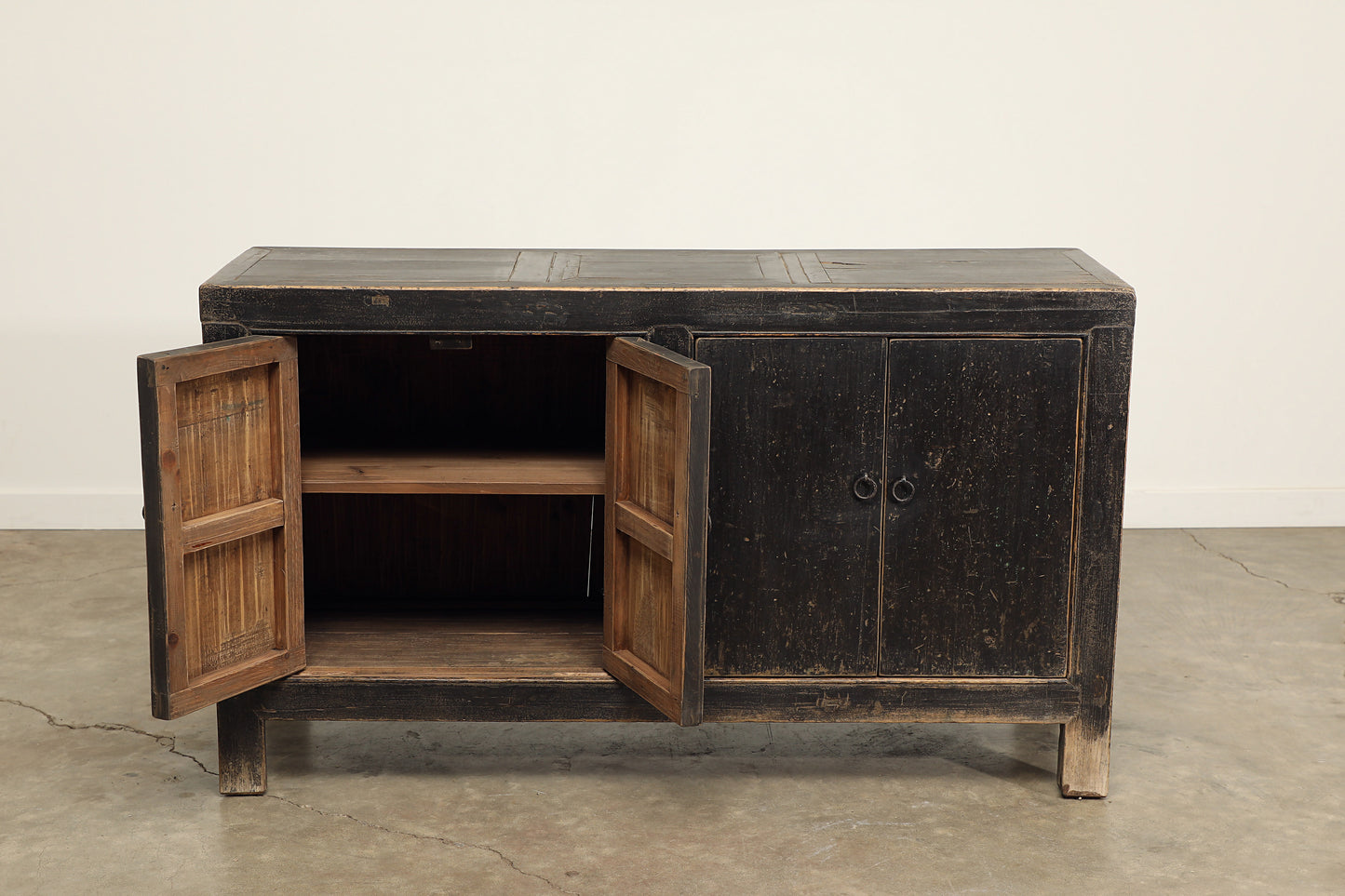 Vintage 4 Door Elm Sideboard - Circa 1945