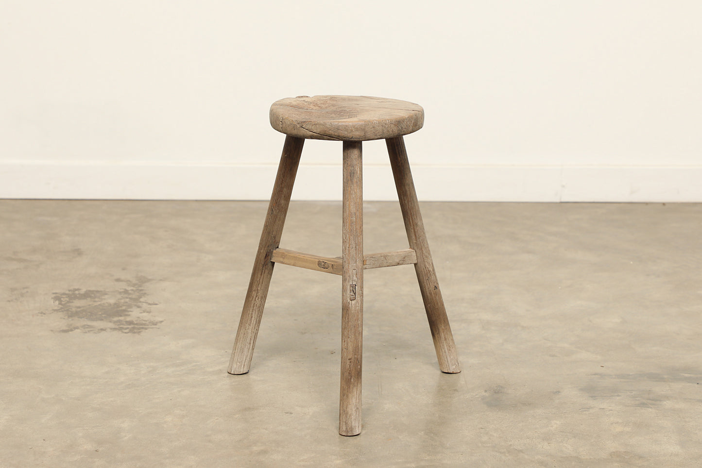 Vintage Elm Stool AC.053 - Circa 1945