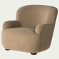 Camel beige taupe teddy sheepskin occasional chair