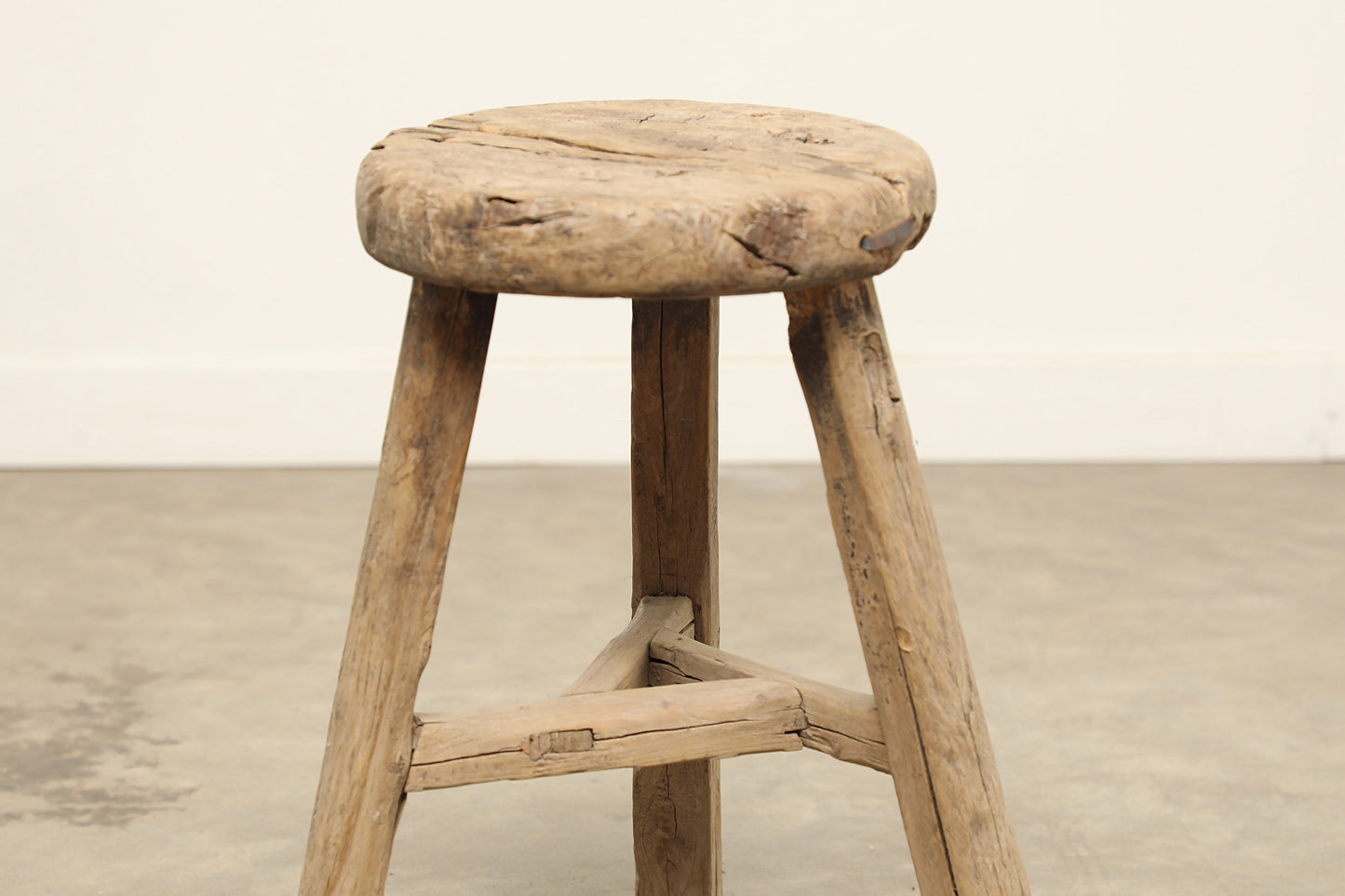 Vintage Elm Stool AC.020 - Circa 1945