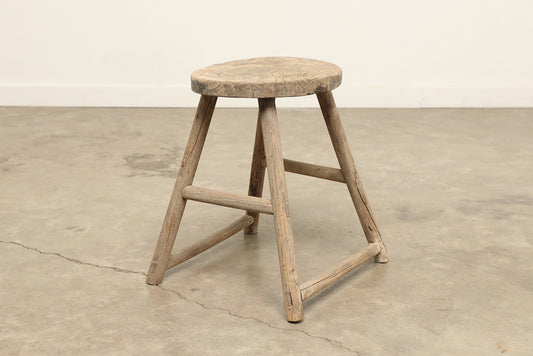 Vintage Elm Stool AC.035 - Circa 1945