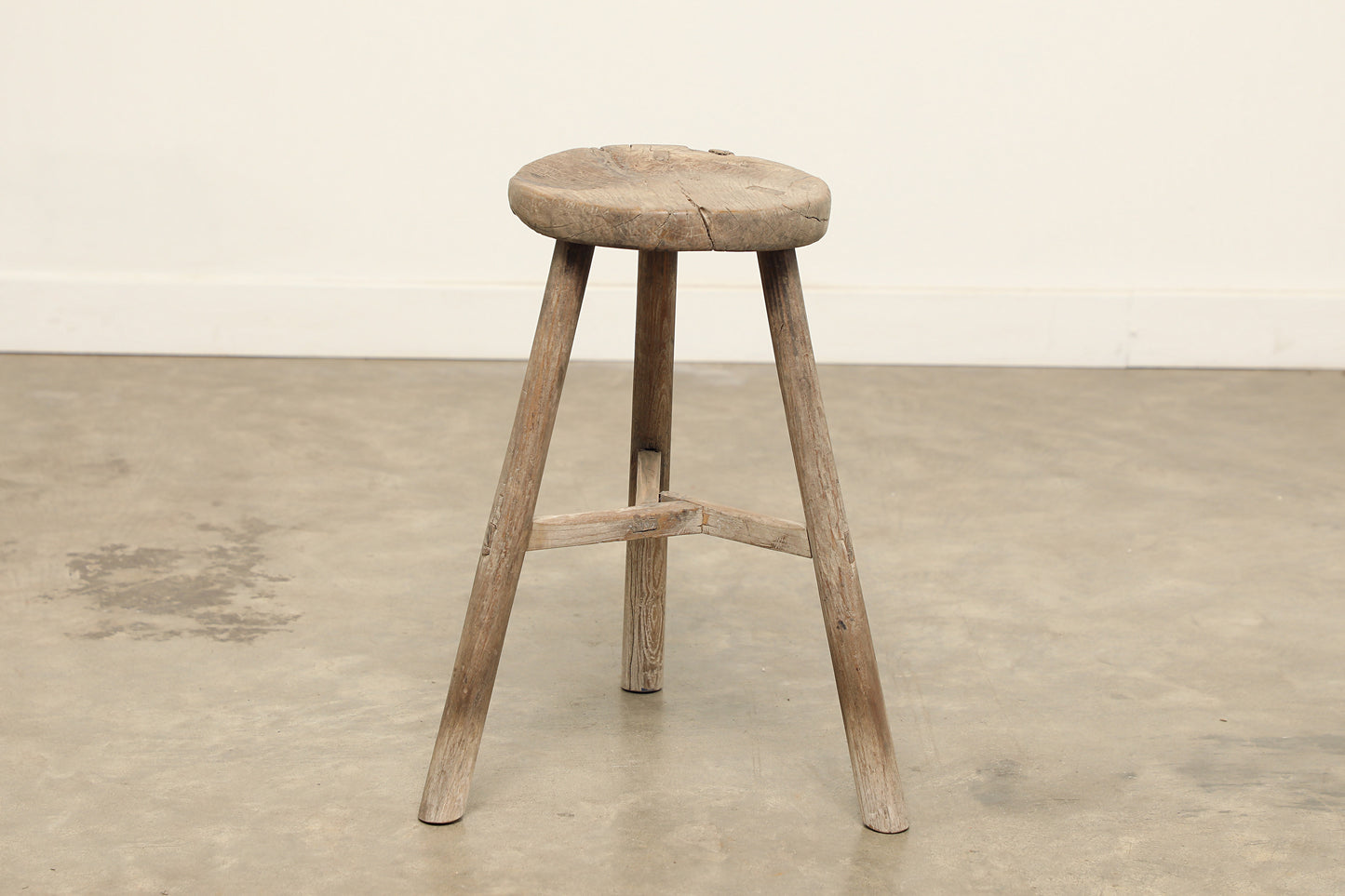 Vintage Elm Stool AC.053 - Circa 1945