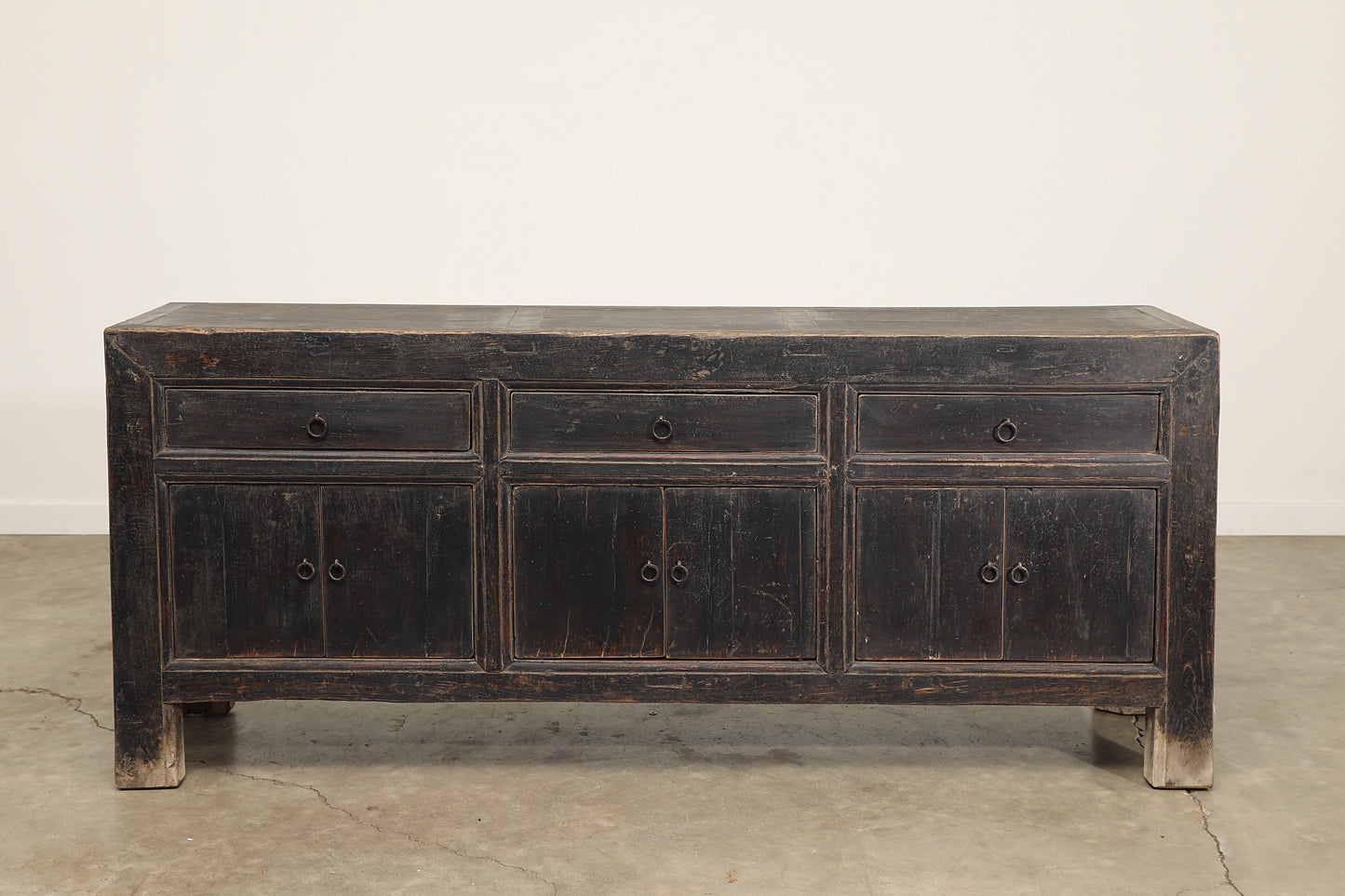 Vintage 6 Door Elm Sideboard - Circa 1945