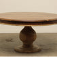 madison round dining table solid acacia wood pedestal base
