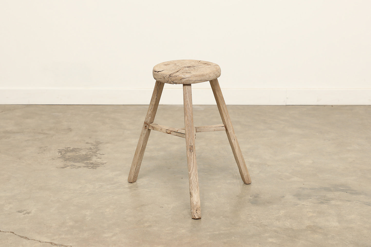 Vintage Elm Stool AC.048 - Circa 1945