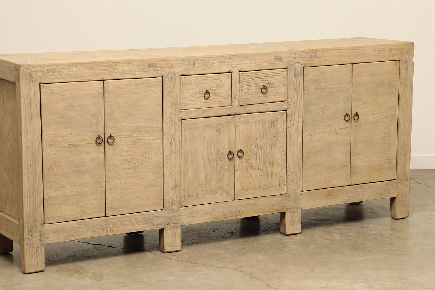 (GAW065) Vintage Poplar Sideboard - Circa 1945 (83x18x36)