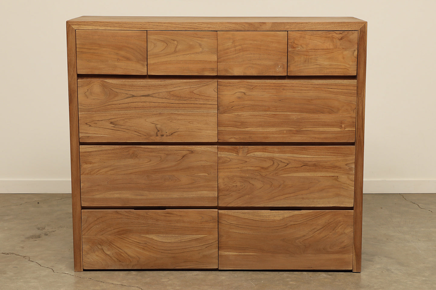 solid teak wood 10 drawer dresser modern bedroom furniture