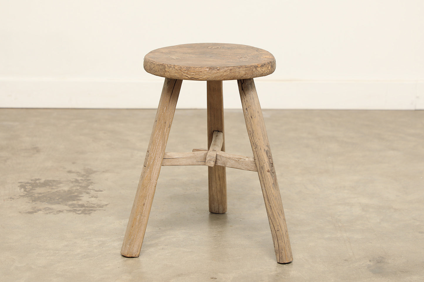 Vintage Elm Stool AC.045 - Circa 1945