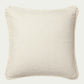 This neutral throw pillow in creamy ivory features soft fringe for added texture. Made of cotton, polyester, and rayon, it measures 22-inch square for easy styling.