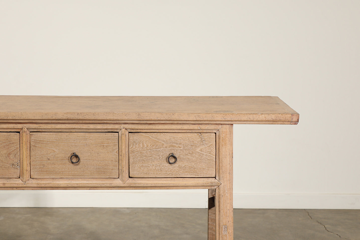 Vintage 4 Drawer Walnut Console - Circa 1945