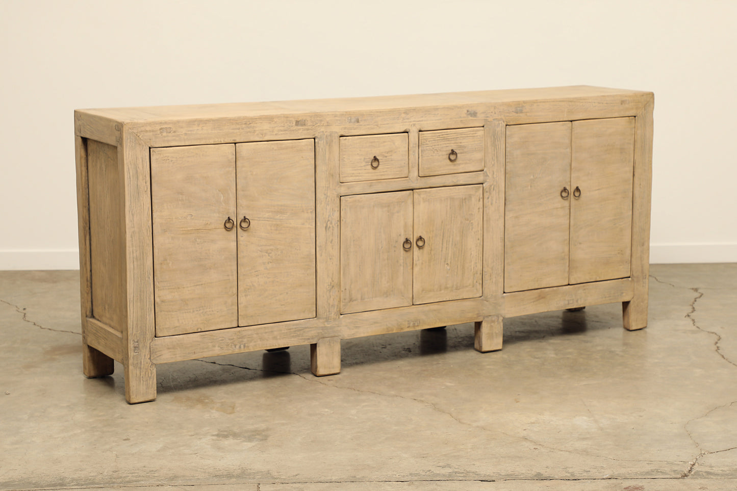 (GAW065) Vintage Poplar Sideboard - Circa 1945 (83x18x36)