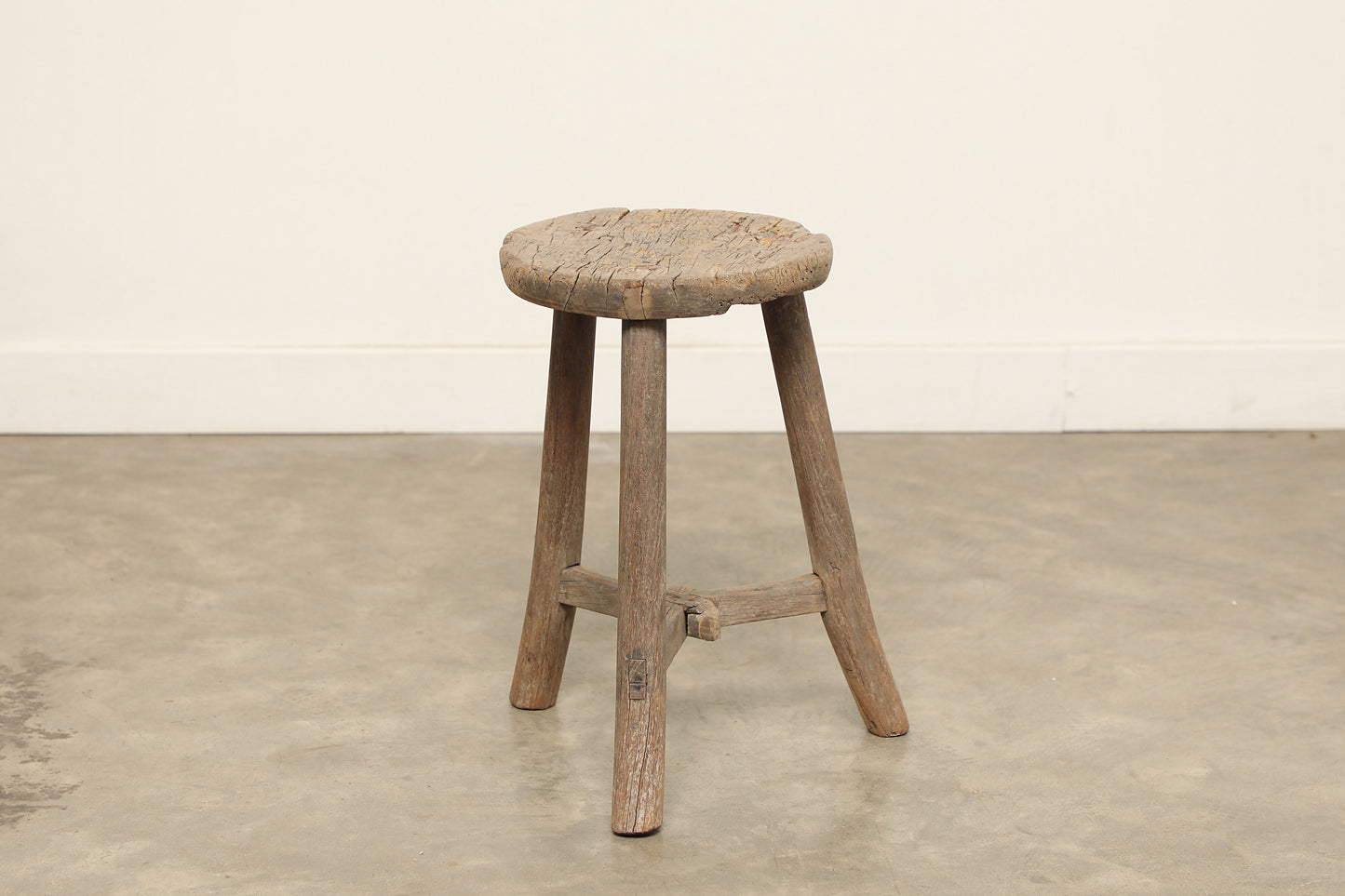 Vintage Elm Stool AC.036 - Circa 1945