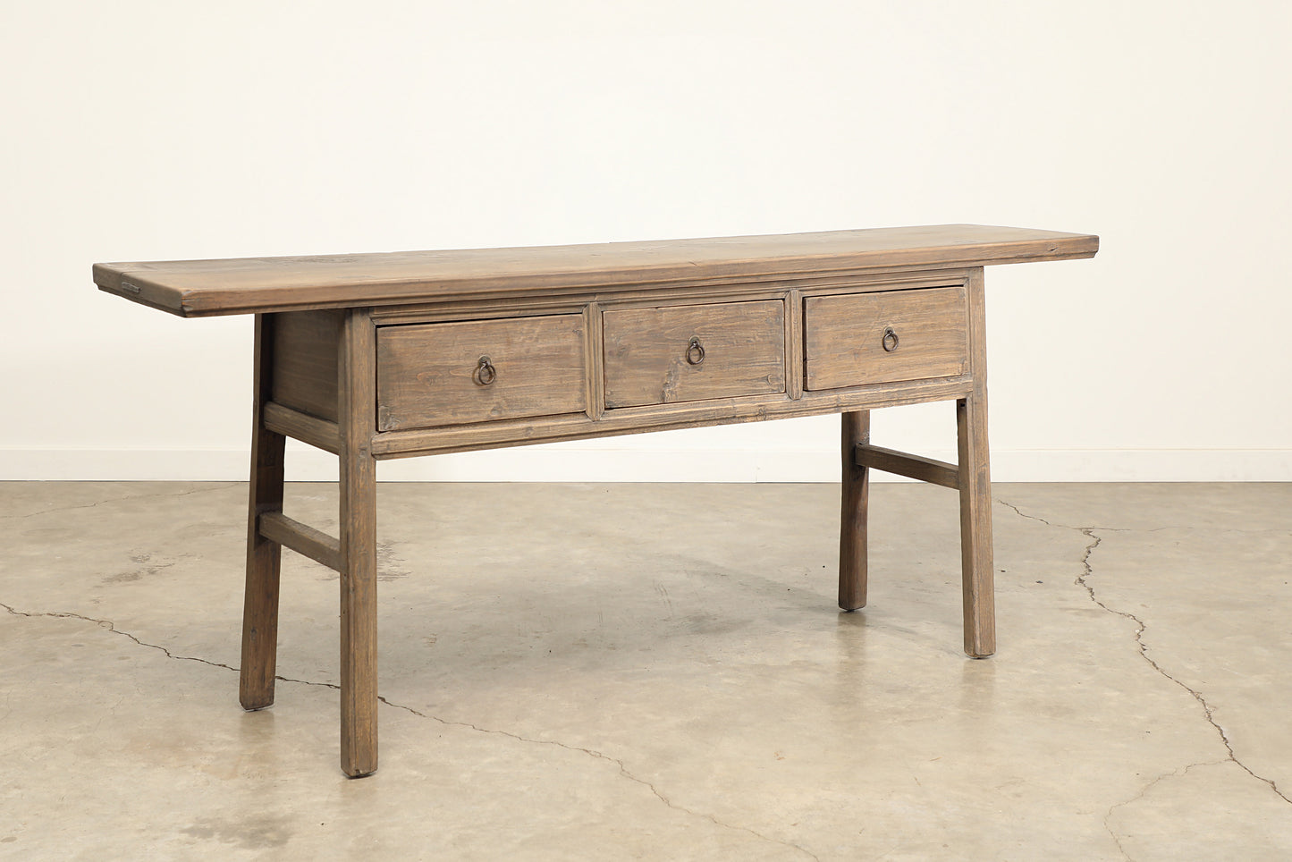 Vintage 3 Drawer Walnut Console - Circa 1945