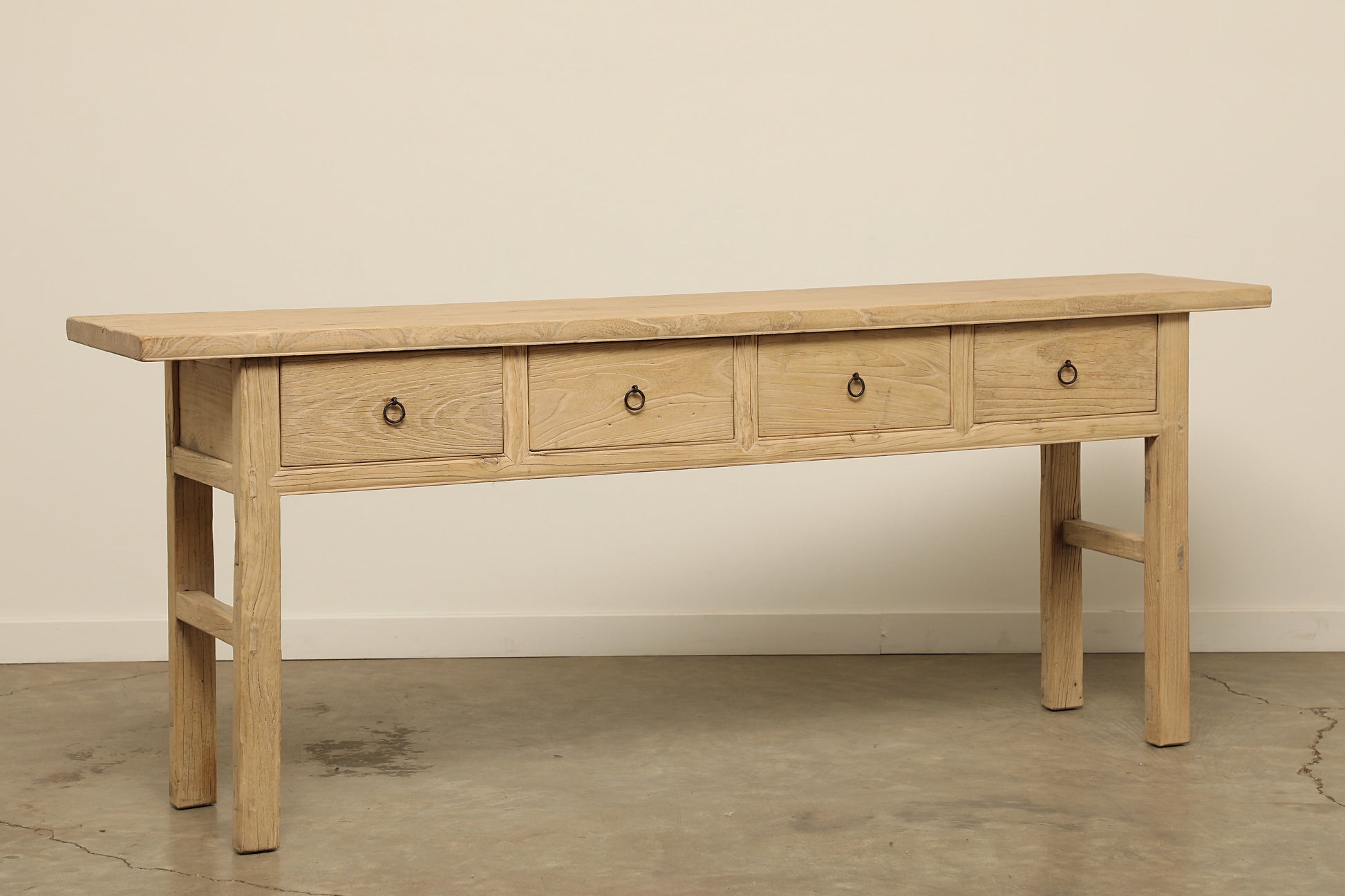 Sabi 4 Drawer Reclaimed Solid Elm Wood Wooden Console Table