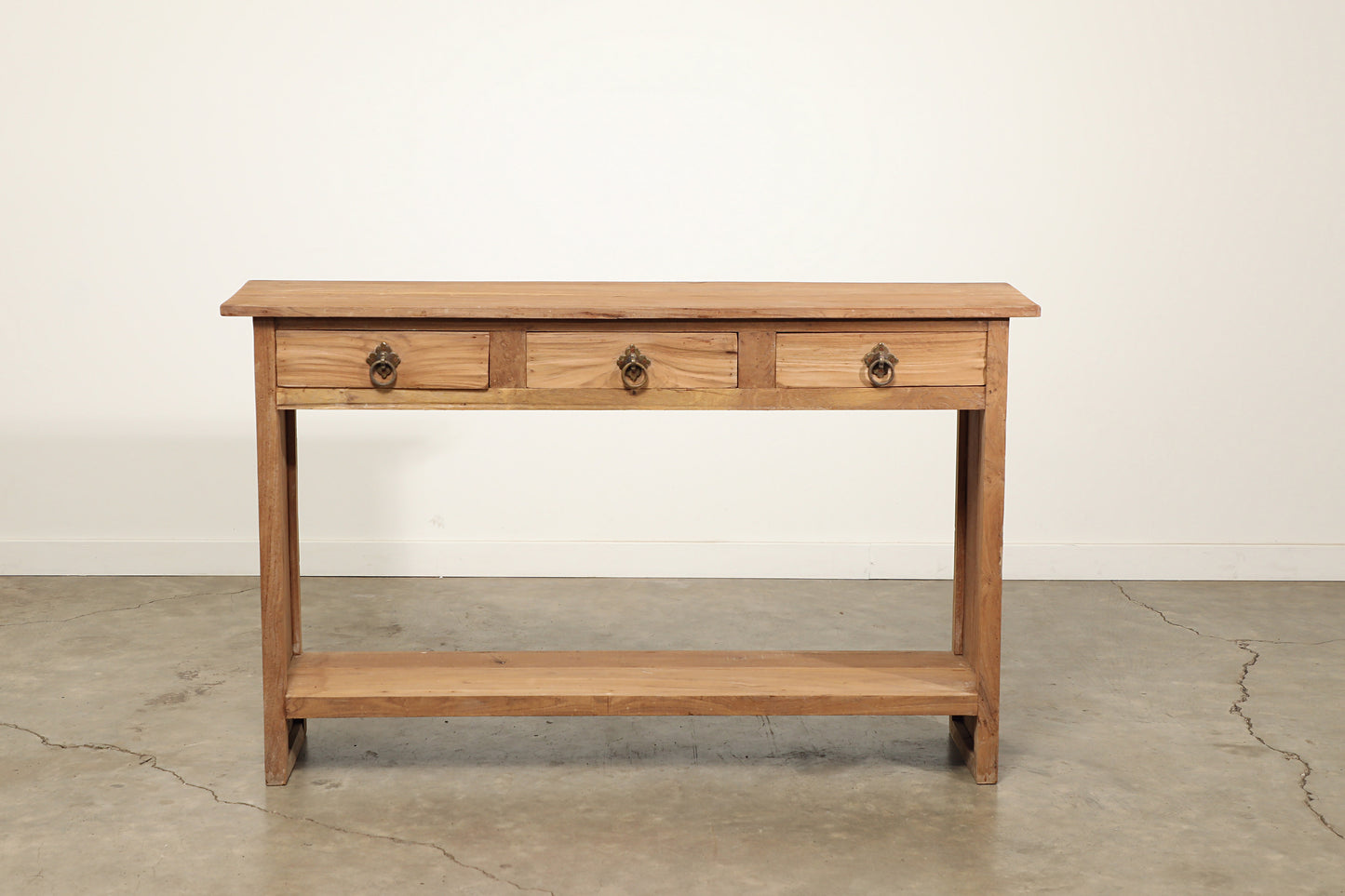 Vintage 3 Drawer Teak Console