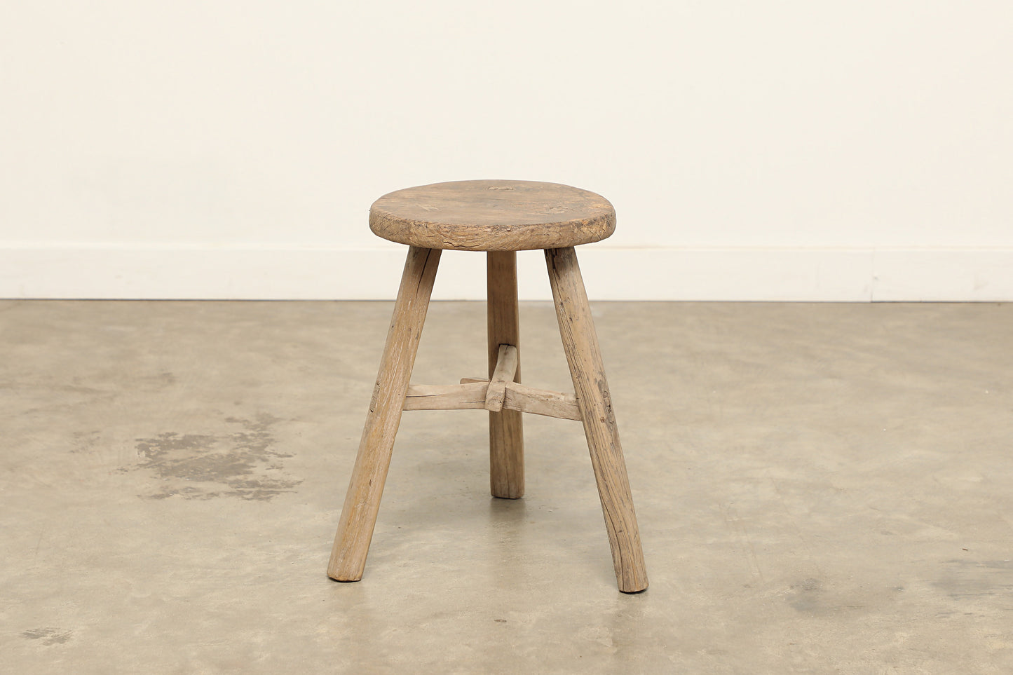 Vintage Elm Stool AC.045 - Circa 1945