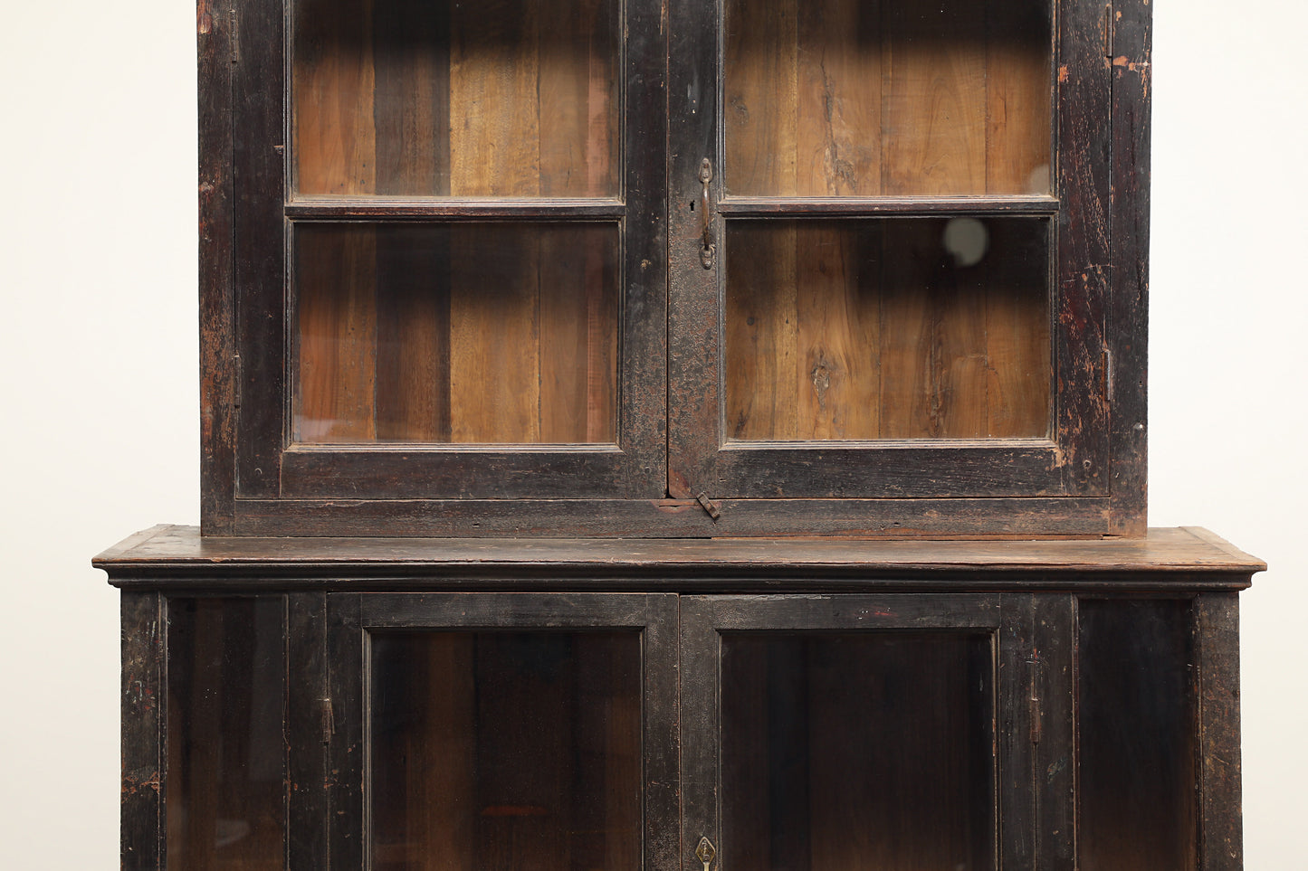 Vintage Two-Part Teak Cabinet