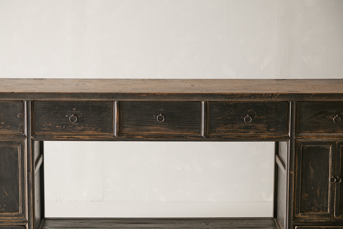 Vintage Open Shelf Elm Sideboard AE.144 - Circa 1875