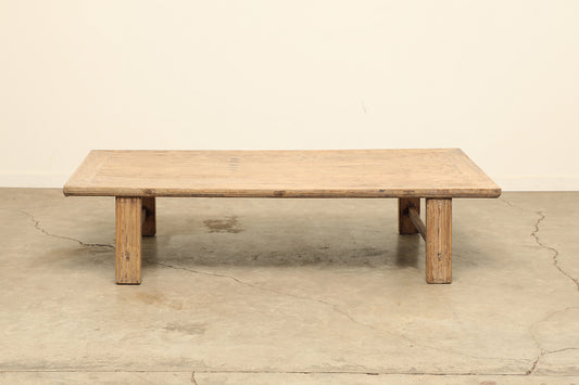 (GAZ057) Vintage Poplar Coffee Table - Circa 1945 (76x38x18)