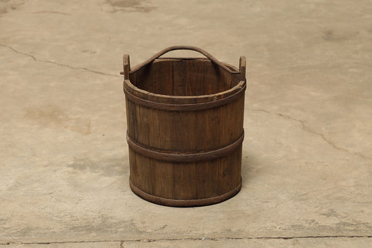 (GAW003) Vintage Poplar Bucket - Circa 1945 (13x13x14)