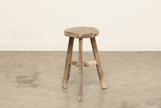 Vintage Elm Stool AC.040 - Circa 1945