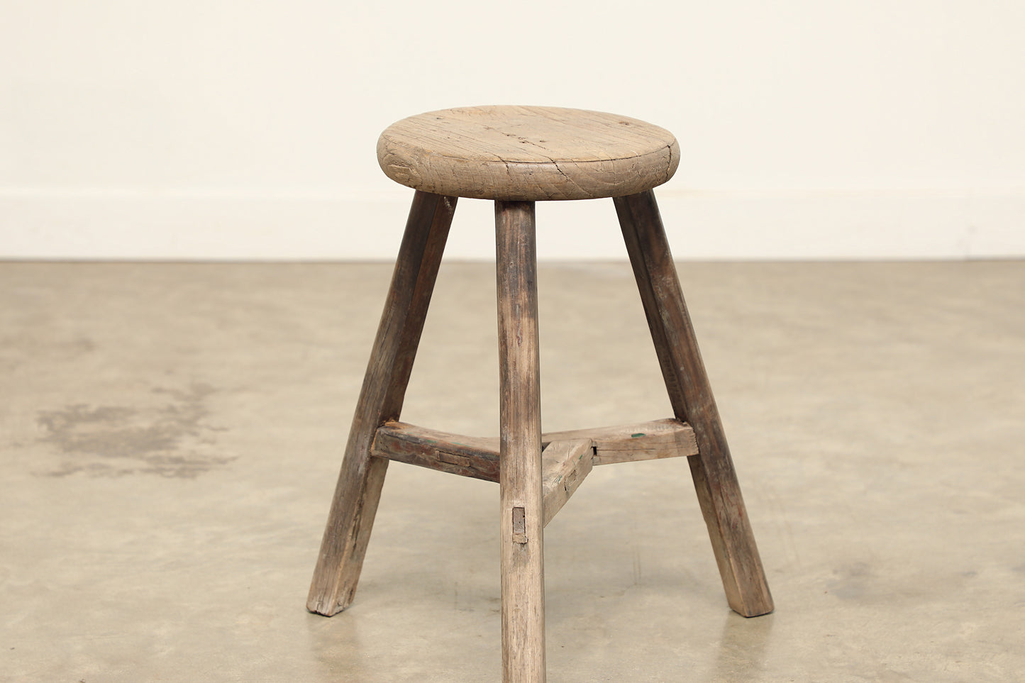 Vintage Elm Stool AC.049 - Circa 1945