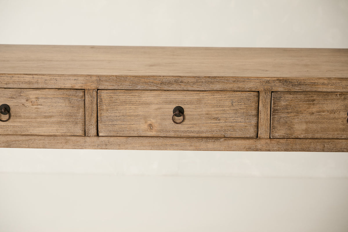 Reclaimed Solid Poplar 3-Drawer Console No. J46-1
