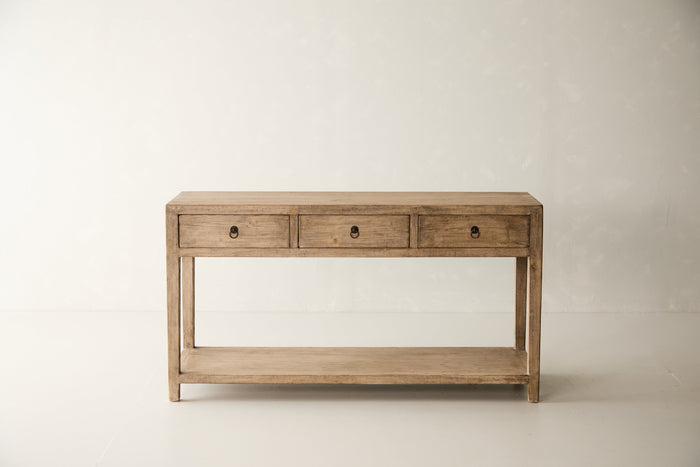 Reclaimed Solid Poplar 3-Drawer Console No. J46-1
