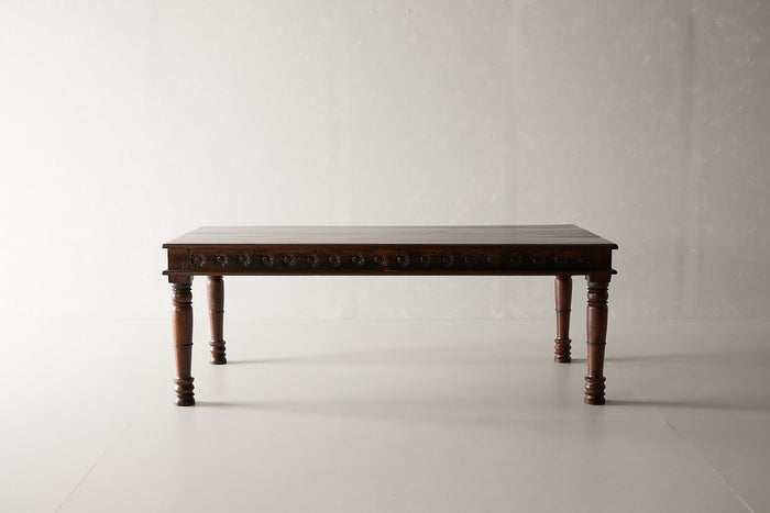 Mango Wood Carved Dining Table - 7ft.