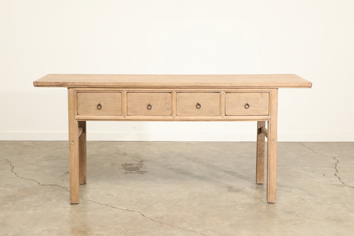 Vintage 4 Drawer Walnut Console - Circa 1945