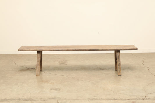 (GAZ030) Vintage Elm Bench - Circa 1925 (83x15x19)