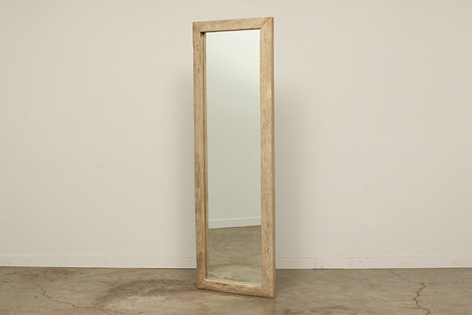 solid reclaimed wood framed rectangle tall floor mirror - wooden mirrors by Habitat Home & Garden