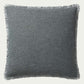 This dusky blue throw pillow by Amber Lewis x Loloi adds subtle color with soft fringe texture. Measuring 22” square, it's made of polyester, cotton, linen, and rayon.