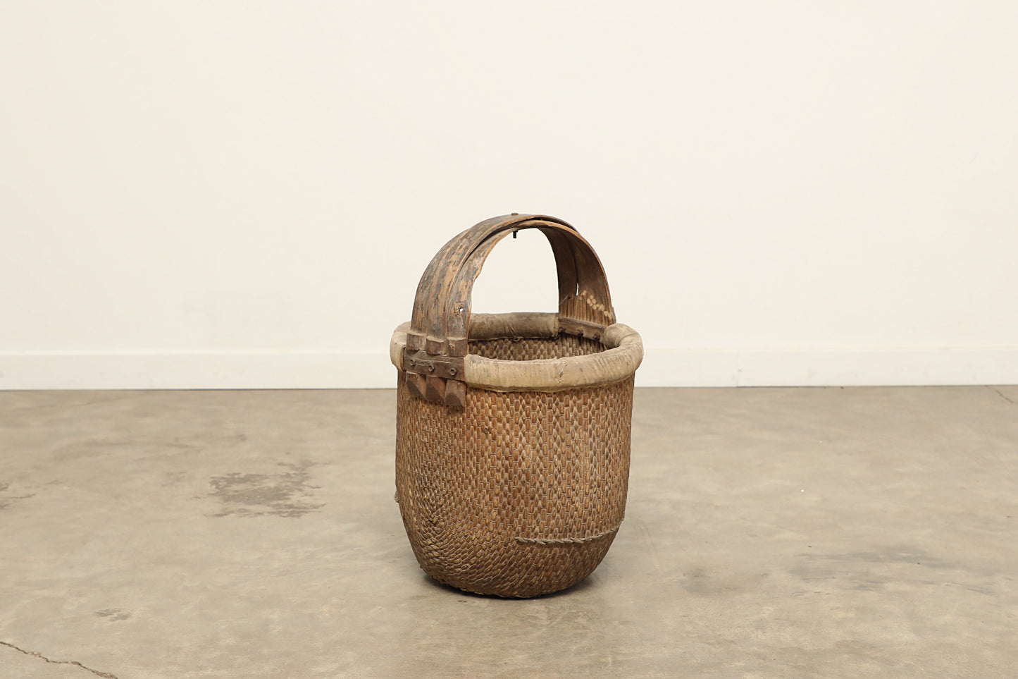 Vintage Willow Grain Basket - Circa 1965