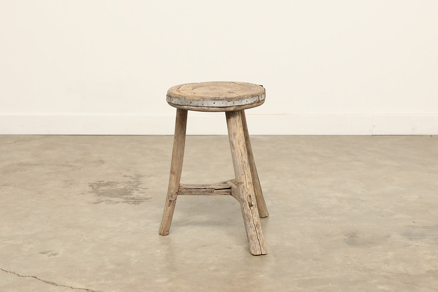 Vintage Elm Stool AC.043 - Circa 1945