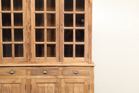 Vintage Two-Part Teak Cabinet