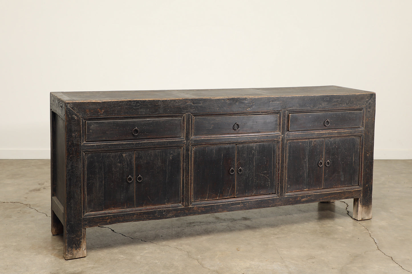 Vintage 6 Door Elm Sideboard - Circa 1945