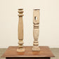 Unique vintage pillar candle stands made of acacia wood. Each holder adds timeless character and interest, making it a unique accent for any decor style