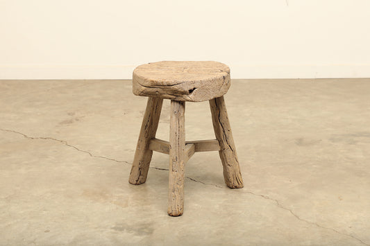 Vintage Elm Stool - Circa 1945