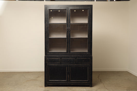 (GAE038) Two Door Reeves Cabinet - Black (55x20x94)